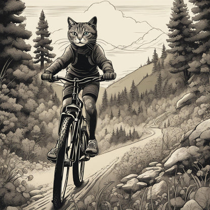 Mountain Biking Cat